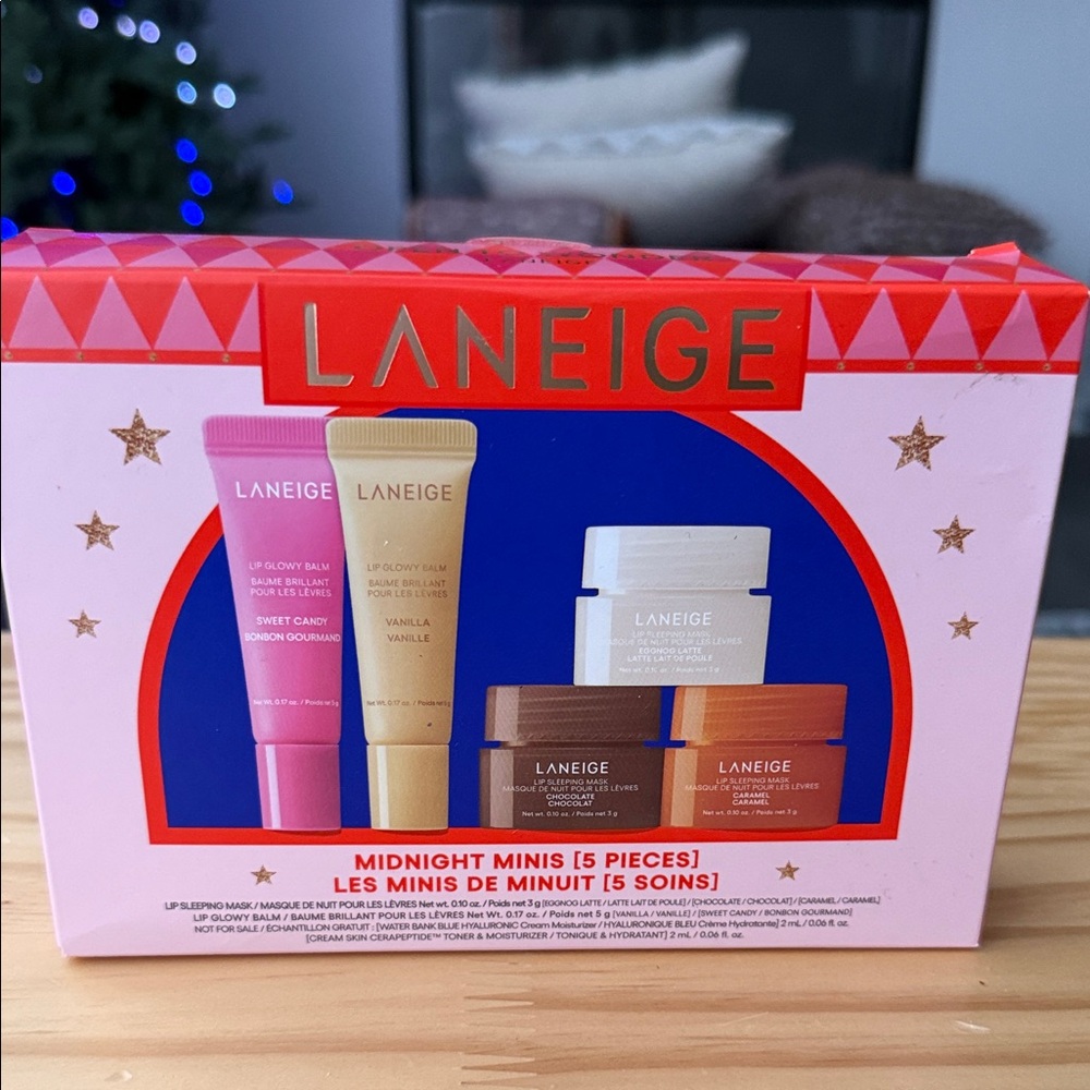LANEIGE Midnight Minis Lip Care Set - Pink, Cream, Brown